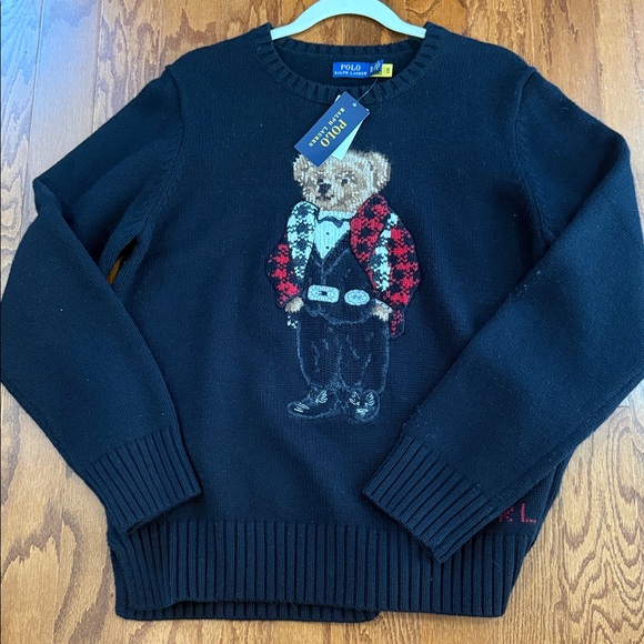 Polo Ralph Lauren Tuxedo Bear Embroidered Sweater - Picture 7 of 13